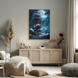 Stormy Night Nautical Adventure: Fantasy or Mythology Poster PosterGoat