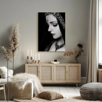 Medieval Elegance: Woman with Silver Jewelry Fantasy Poster PosterGoat