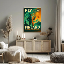Vibrant Finland Travel Adventure Art Poster - Travel Poster PosterGoat