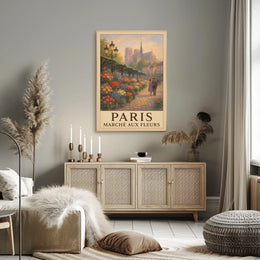 Paris Flower Market Poster