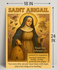 Saint Abigail's Spiritual Protection Vintage Heritage Poster