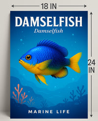 Damselfish Marine Life Poster PosterGoat