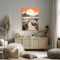 Desert Adventure Sunset: Modern Travel Exploration Poster