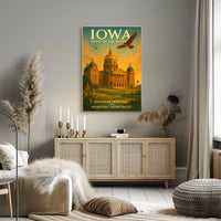 Discover Iowa Heart of the Midwest Poster