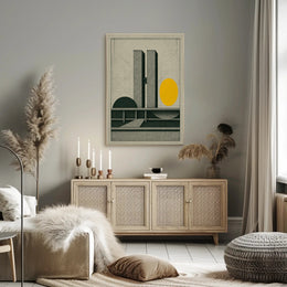 Modernist Architectural Blueprint Illustration Urban or Cityscape Poster