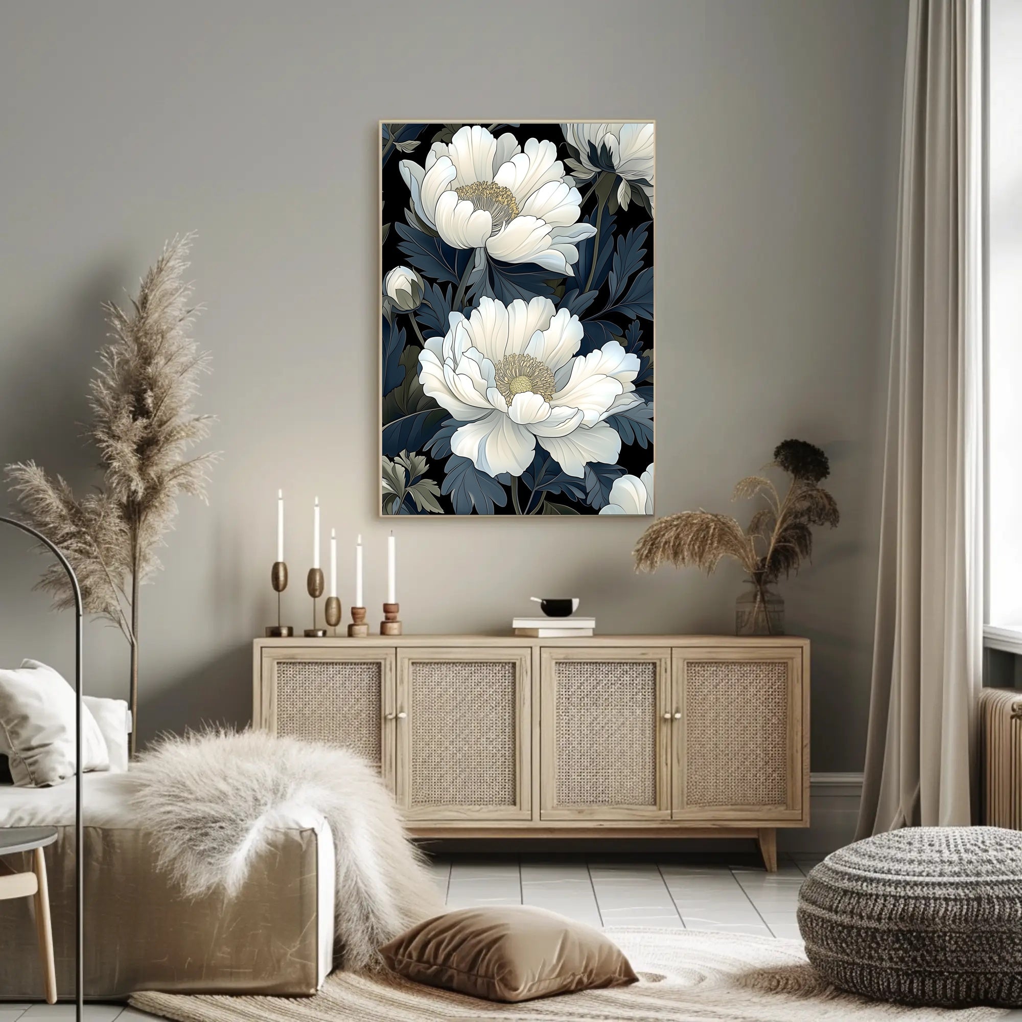 Elegant Blooms Art Print Wall Decor