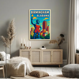 Birmingham, Alabama Vibrant Cityscape Poster