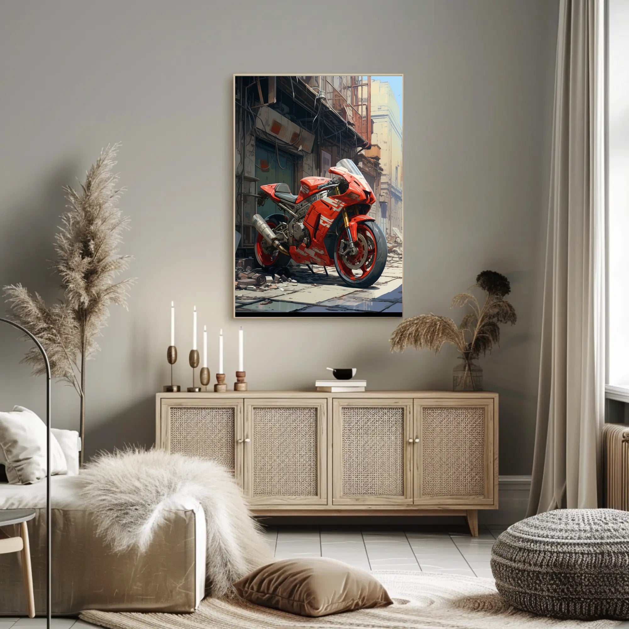 Urban Motorcycle Dream Poster PosterGoat