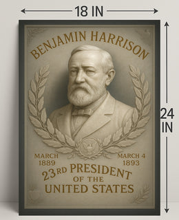 Benjamin Harrison 23rd President Poster PosterGoat