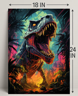 Roaring Prehistoric Majesty Poster PosterGoat