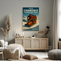 1924 Chamonix Bobsleigh Team Poster