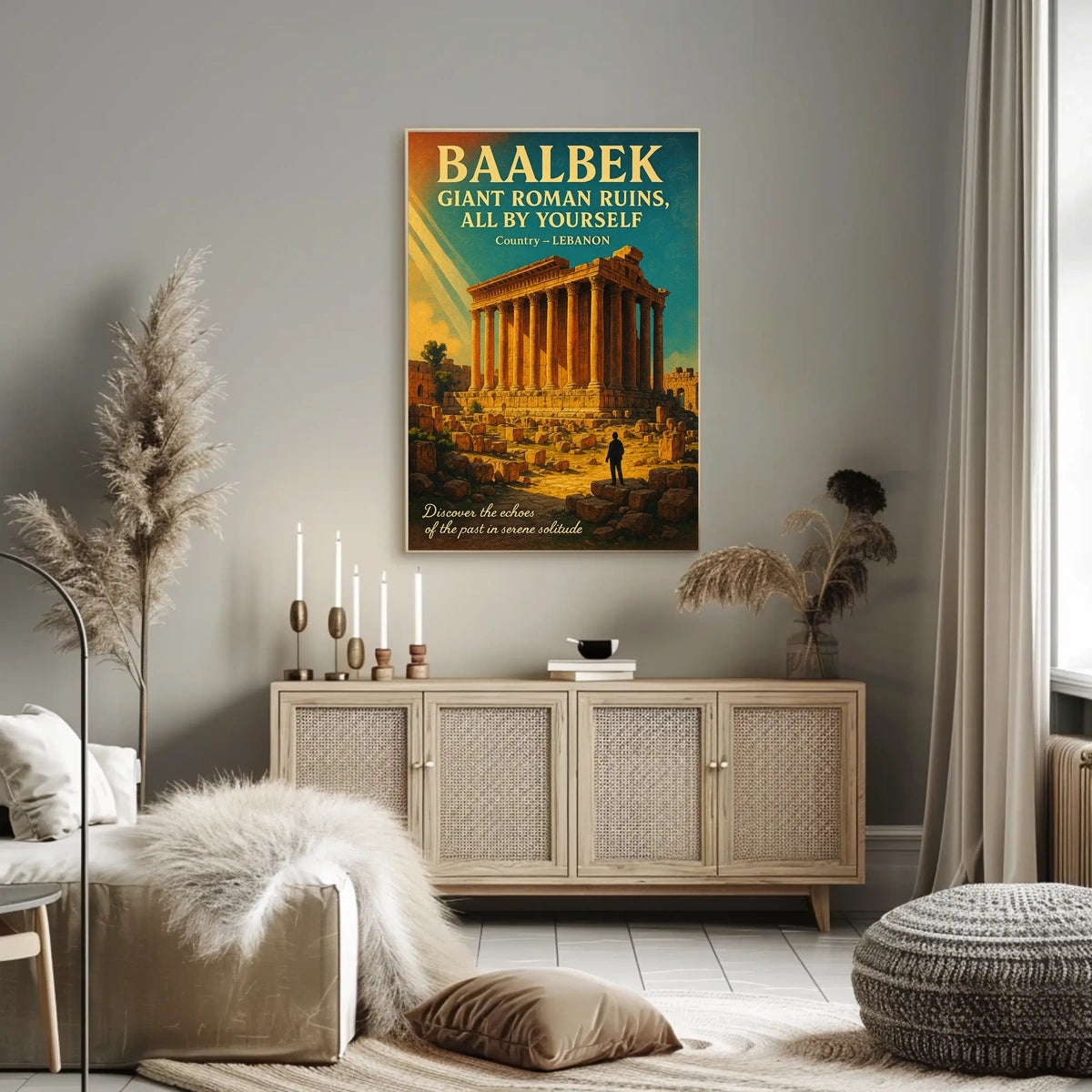 Discover Baalbek Giant Roman Ruins Poster