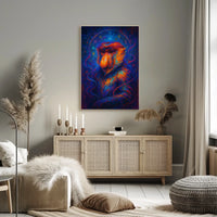 Cosmic Baboon Portrait Poster