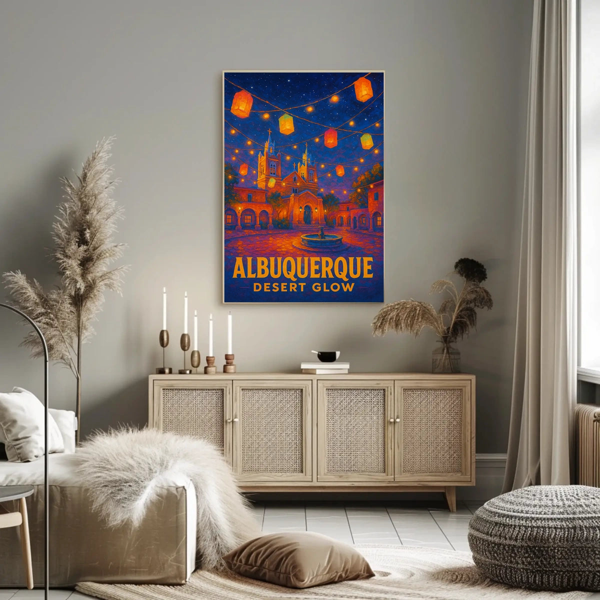 Albuquerque Desert Glow Poster