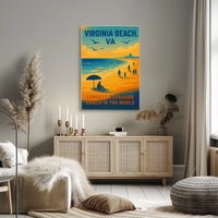 Virginia Beach, VA Longest Pleasure Beach Poster