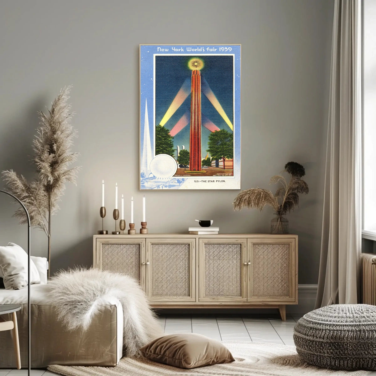 The Star Pylon 1939 Worlds Fair Poster Abstract Wall Art