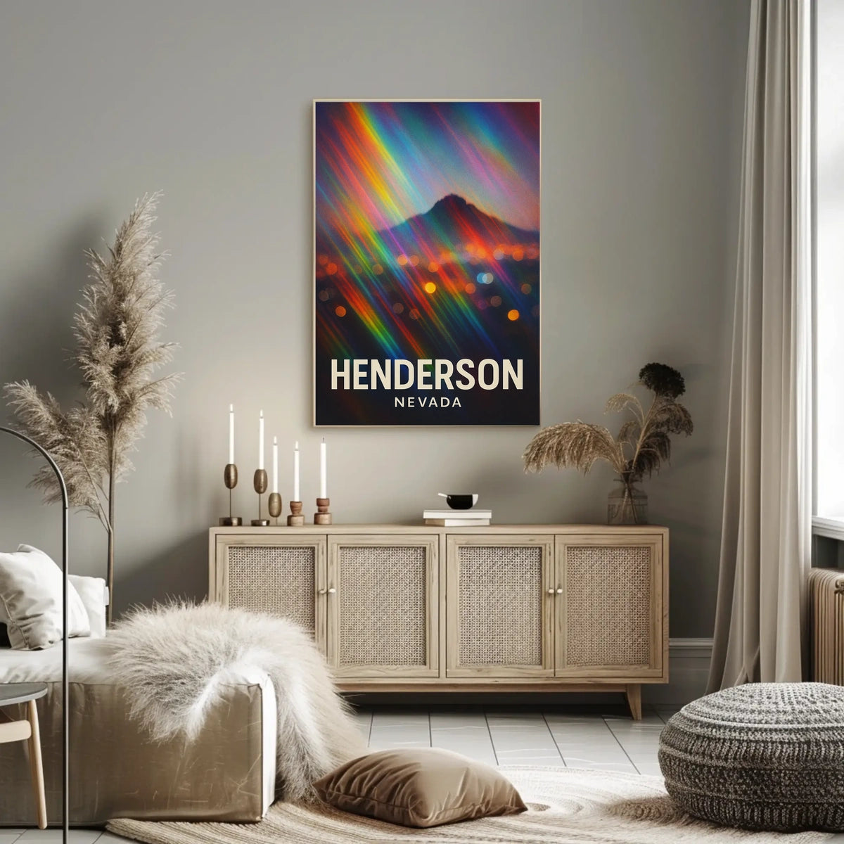 Henderson Nevada Cityscape Minimalist Wanderlust Poster