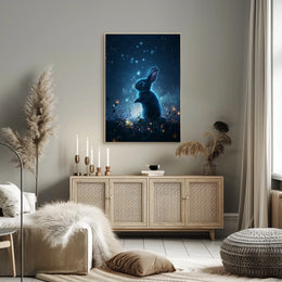 Enchanted Night Rabbit Poster