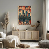 Little Rock Vintage Skyline Retro Nostalgia Poster