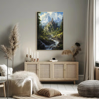 Fantasy Castle Landscape Adventure Poster