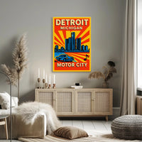 Detroit - Motor City Poster PosterGoat
