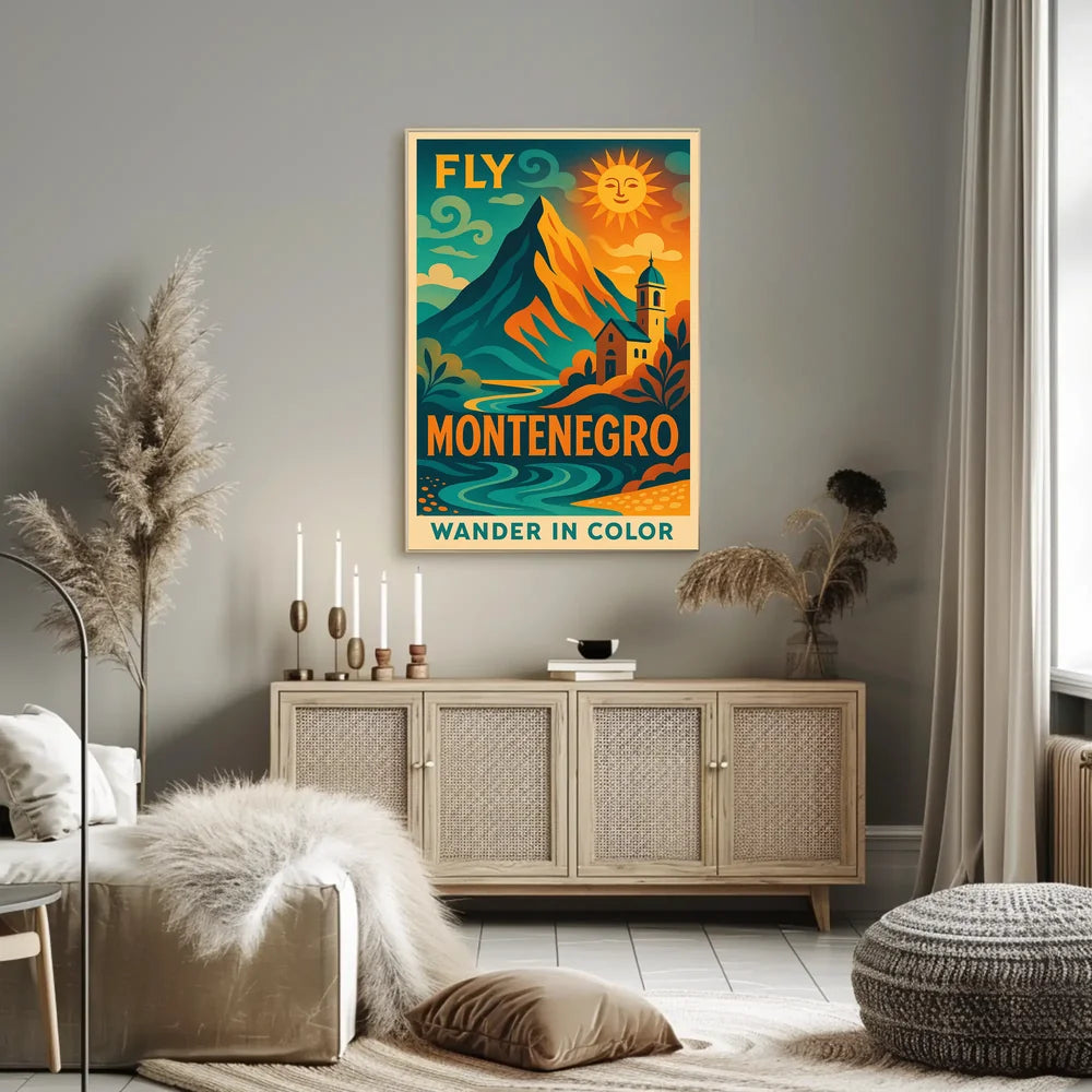 Montenegro Adventure Vintage Travel Poster PosterGoat