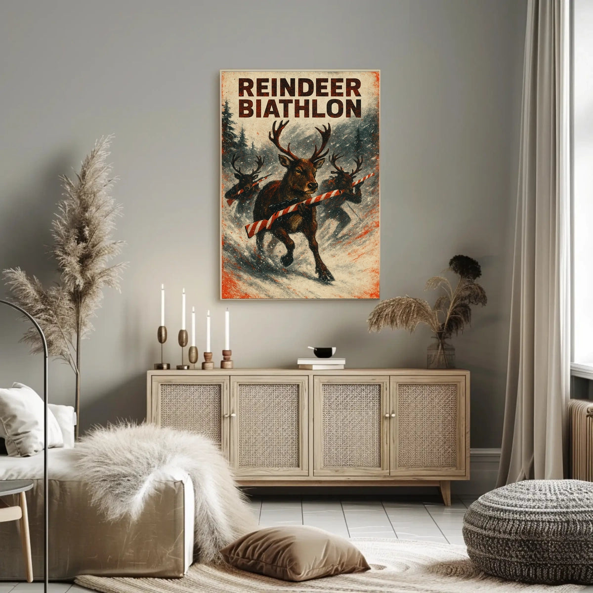 Reindeer Biathlon Poster