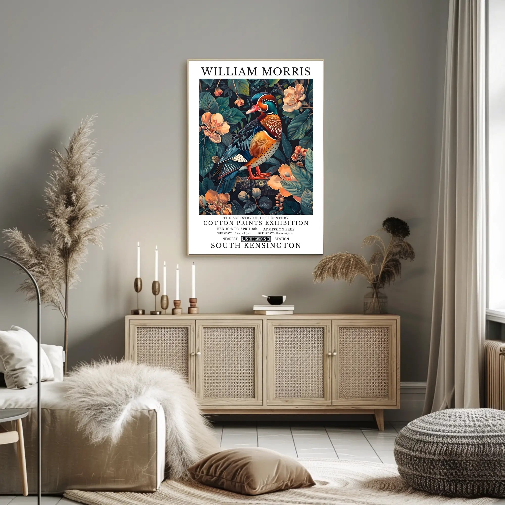 The Artistry of Cotton Prints Exhibition Cultural Poster