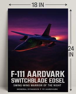 F-111 Aardvark Swing-Wing Warrior Poster PosterGoat