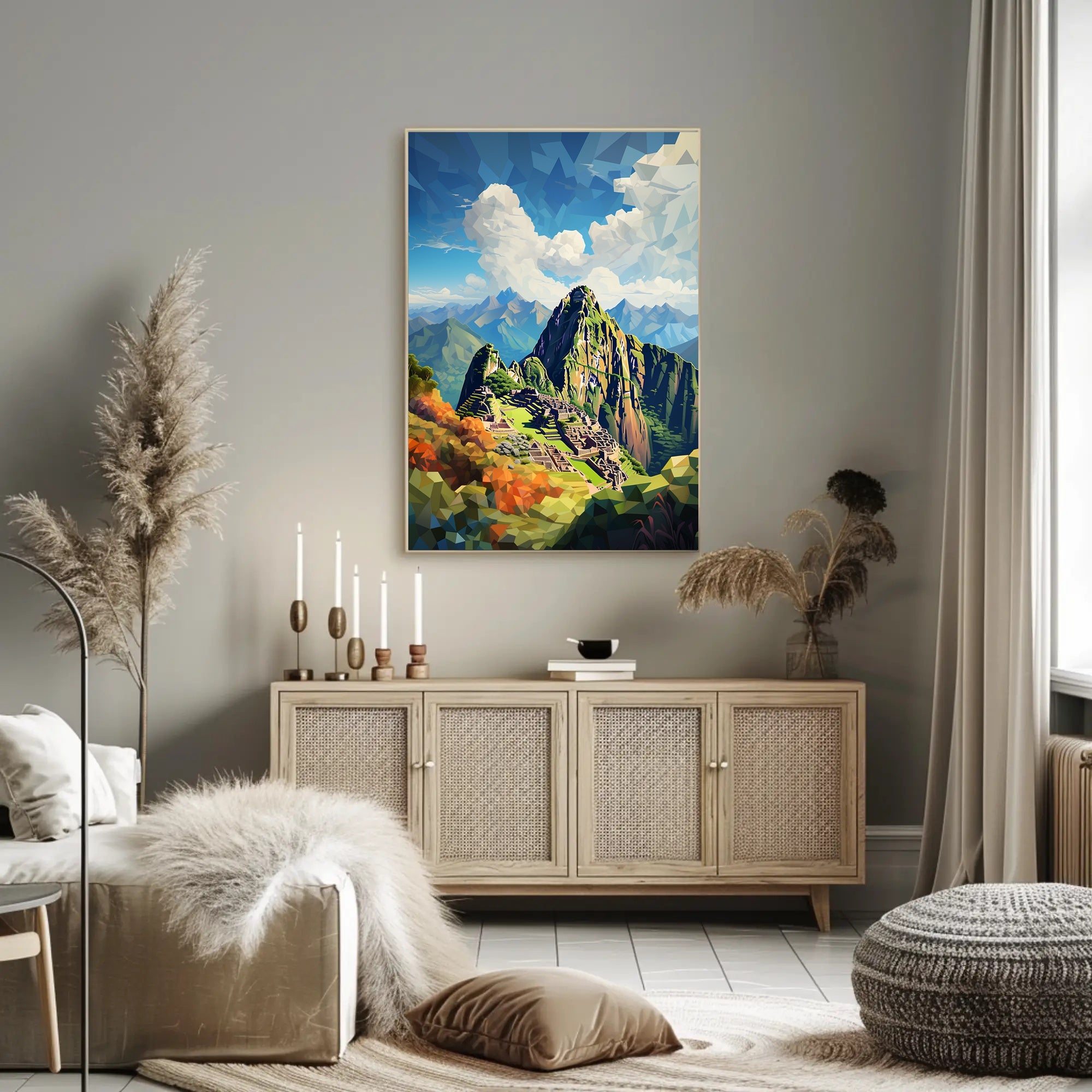 Geometric Beauty Of Machu Picchu Poster