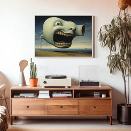 Surreal Floating Head Seaside Abstract Artistic Poster