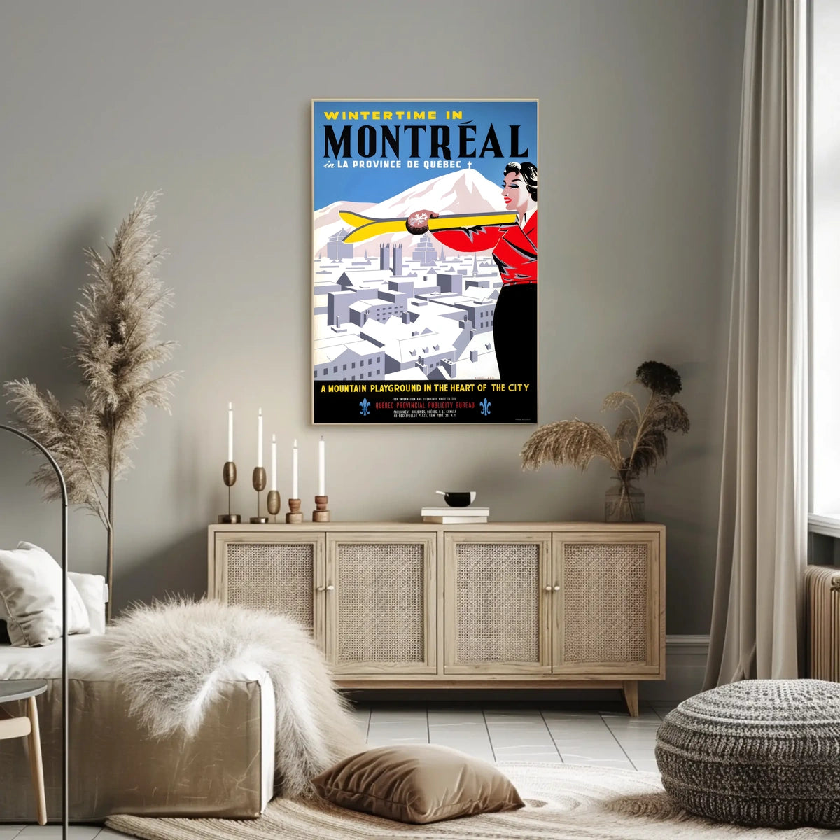 Wintertime in Montreal Poster