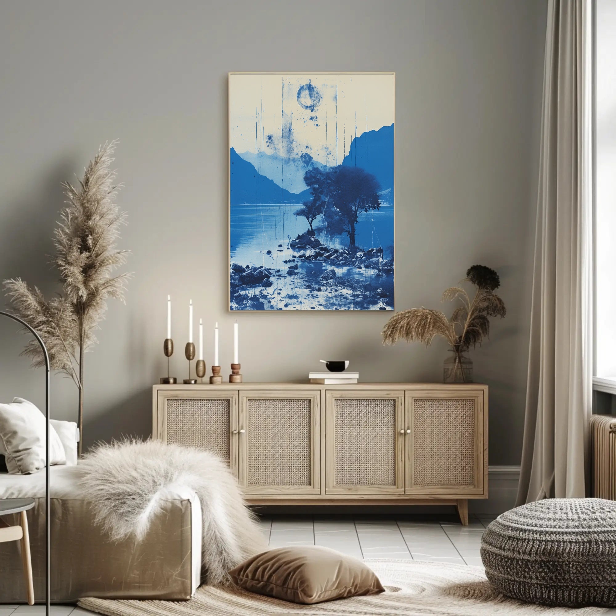 Tranquil Blue Landscape Poster