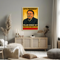 William Howard Taft 27th President of the United States Inked Comic Style Poster