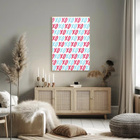 Affectionate XOXO Typography Art with Vibrant Colors Poster PosterGoat