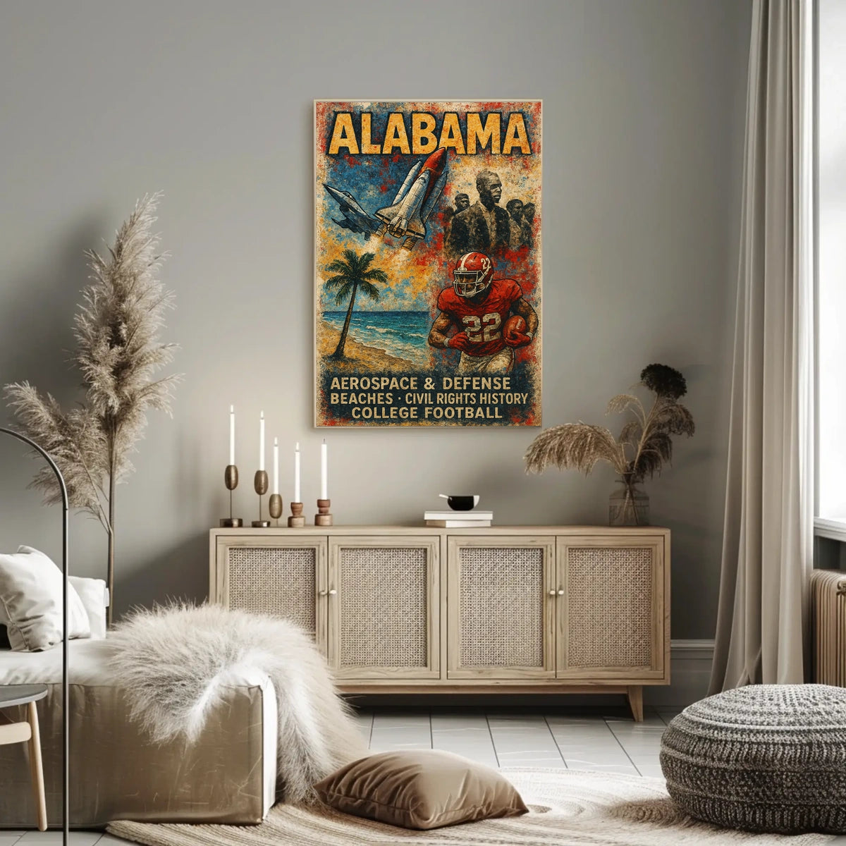 Alabama A Tapestry of Heritage and Progress Poster