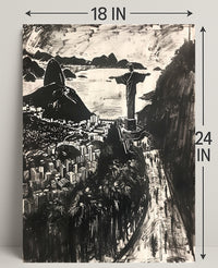 Rio De Janeiro Artistic Cityscape Poster
