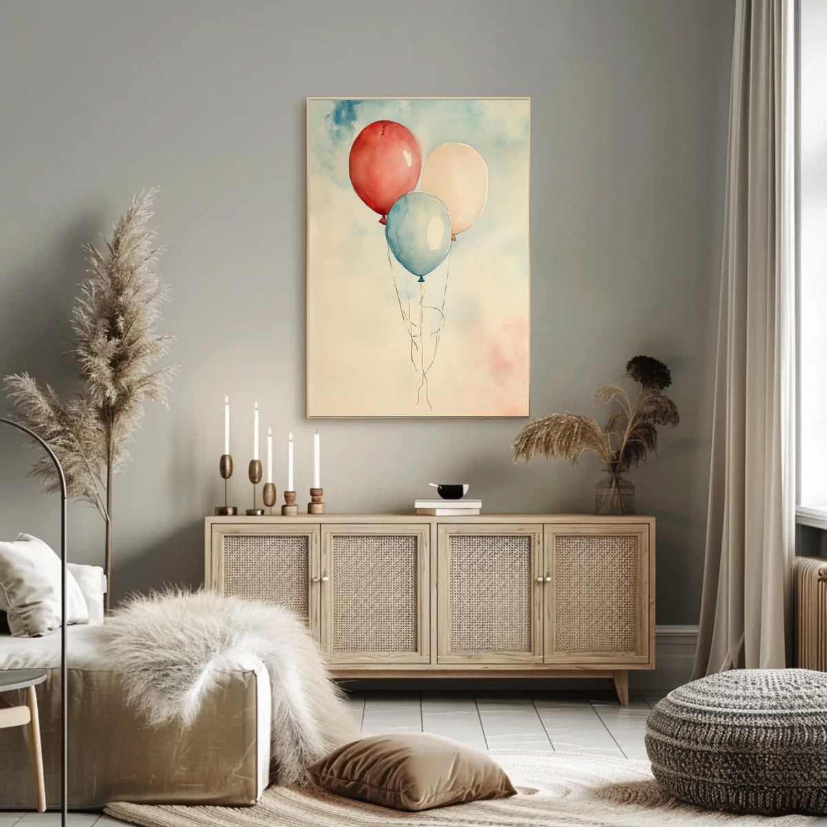 painting of three balloons Poster