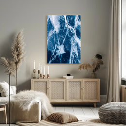 Cracked Ice Photorealistic Winter Art Poster