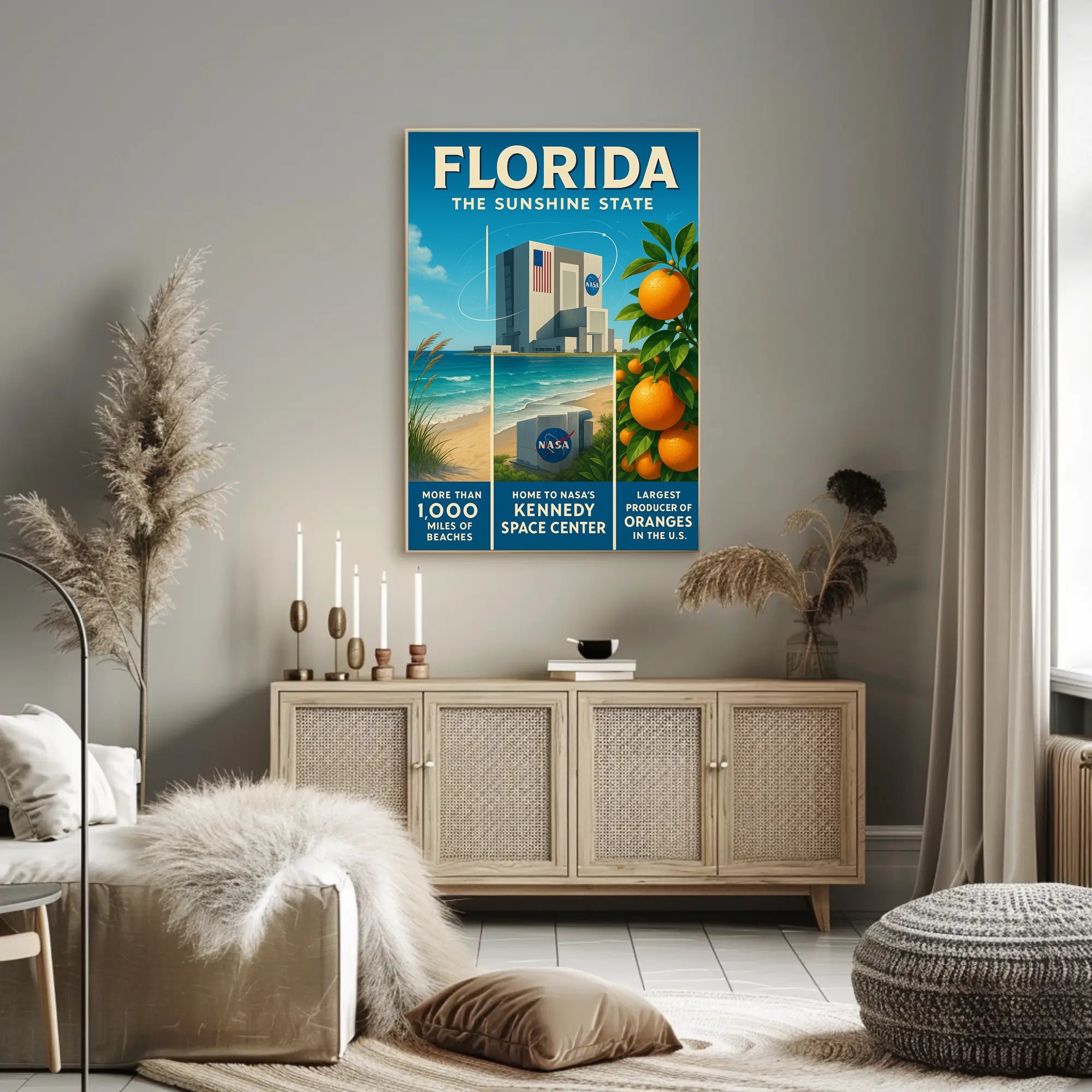Florida Vintage Travel Poster: Sunshine State Adventure