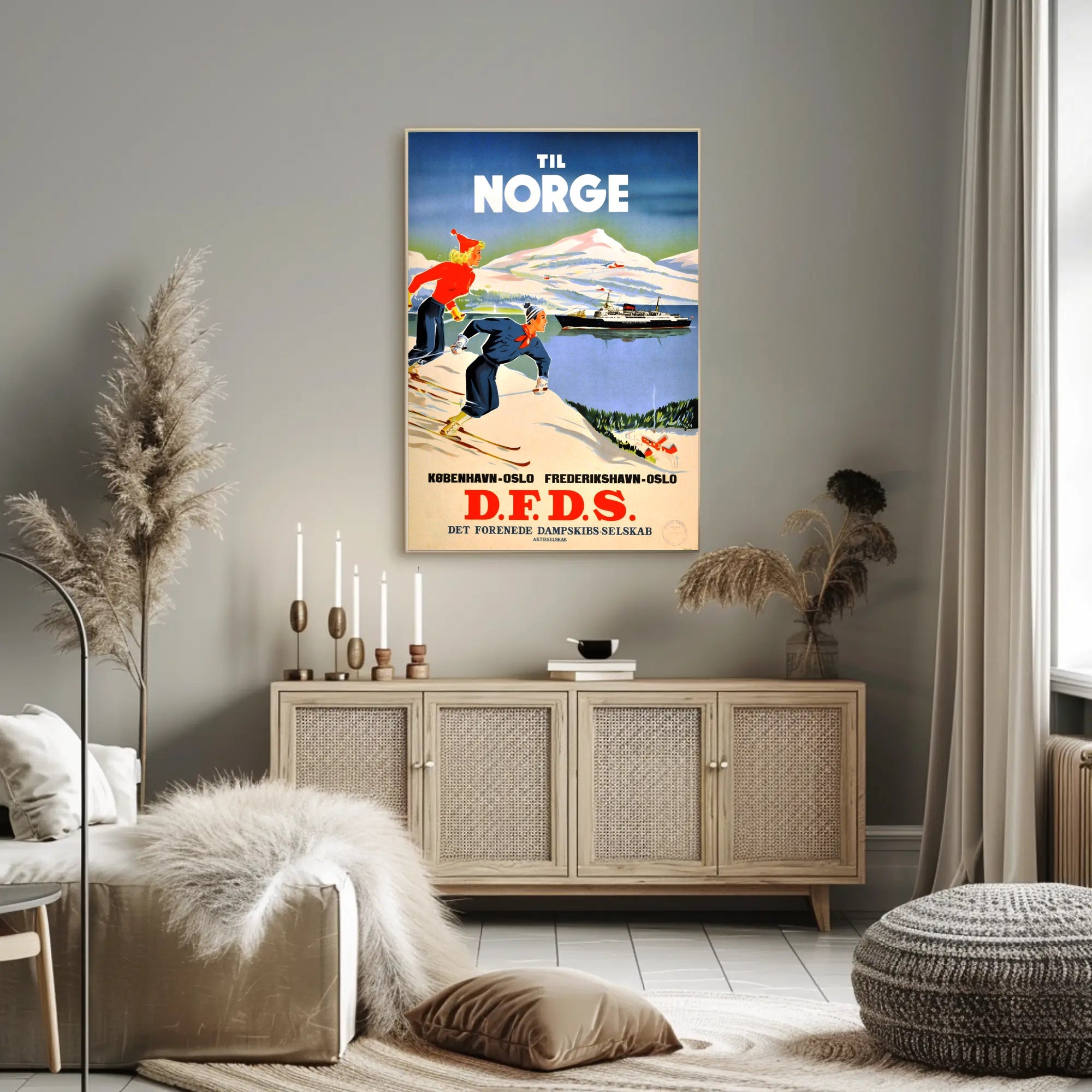 Travel to Norway with D.F.D.S Poster PosterGoat
