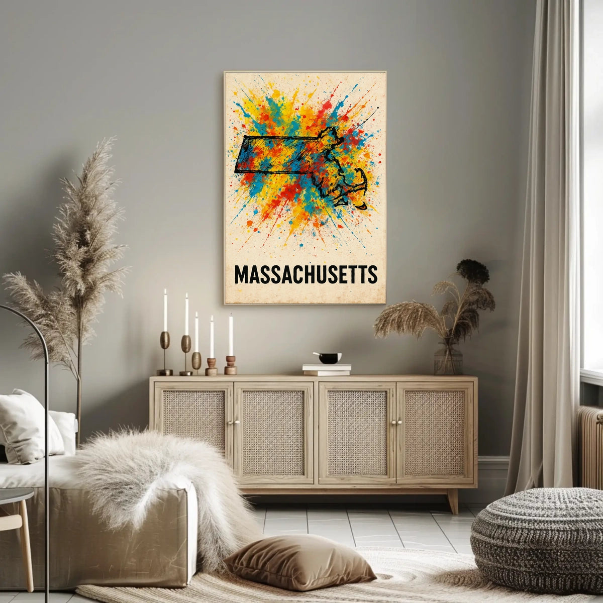 Vibrant Massachusetts Poster