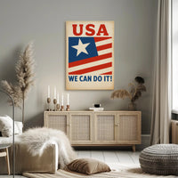 Patriotic Encouragement Poster PosterGoat