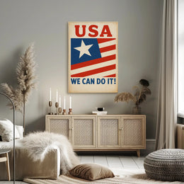 Patriotic Encouragement Poster PosterGoat