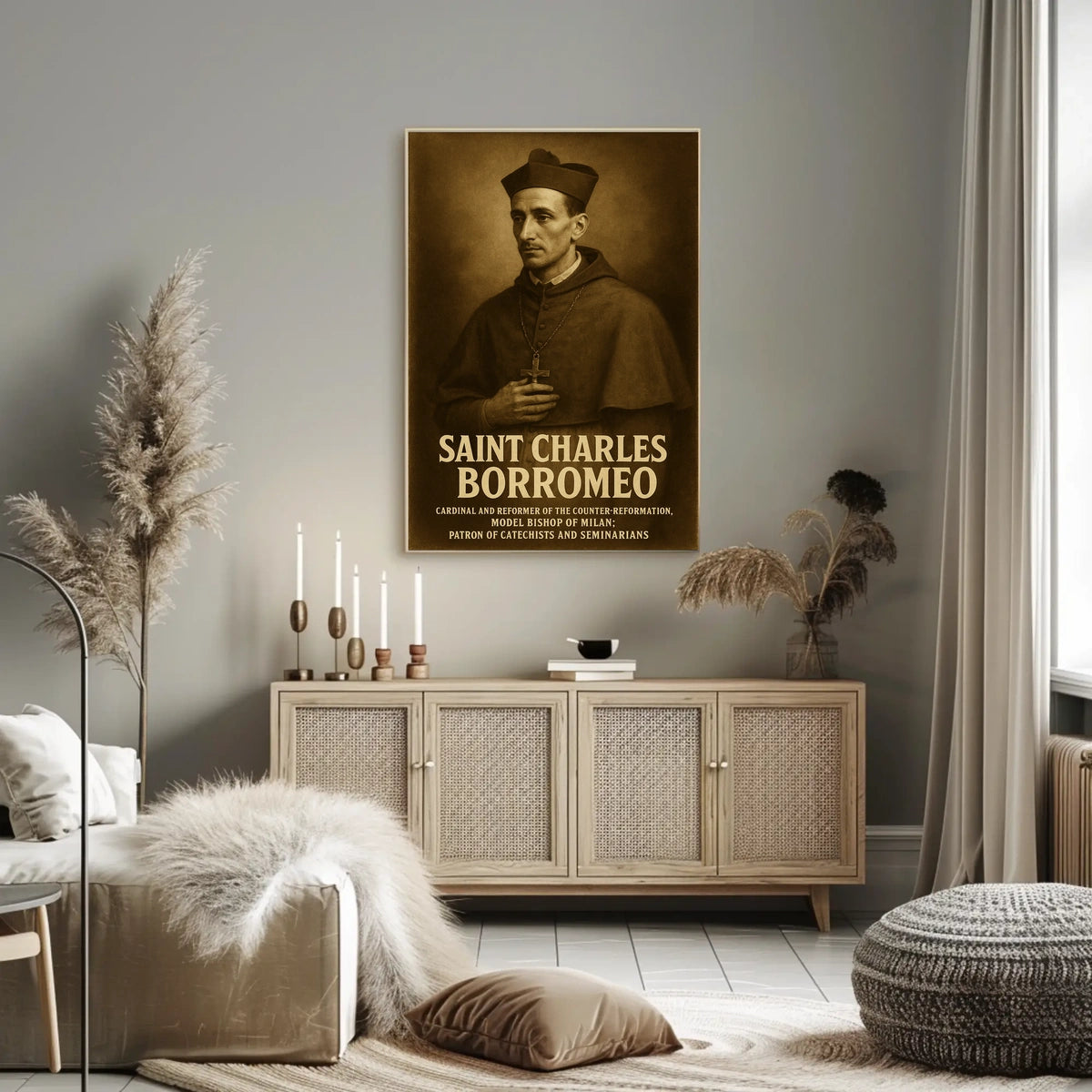 Saint Charles Borromeo Cardinal And Poster