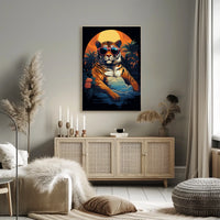 Stylized Tiger Tropical Escape Animal Poster