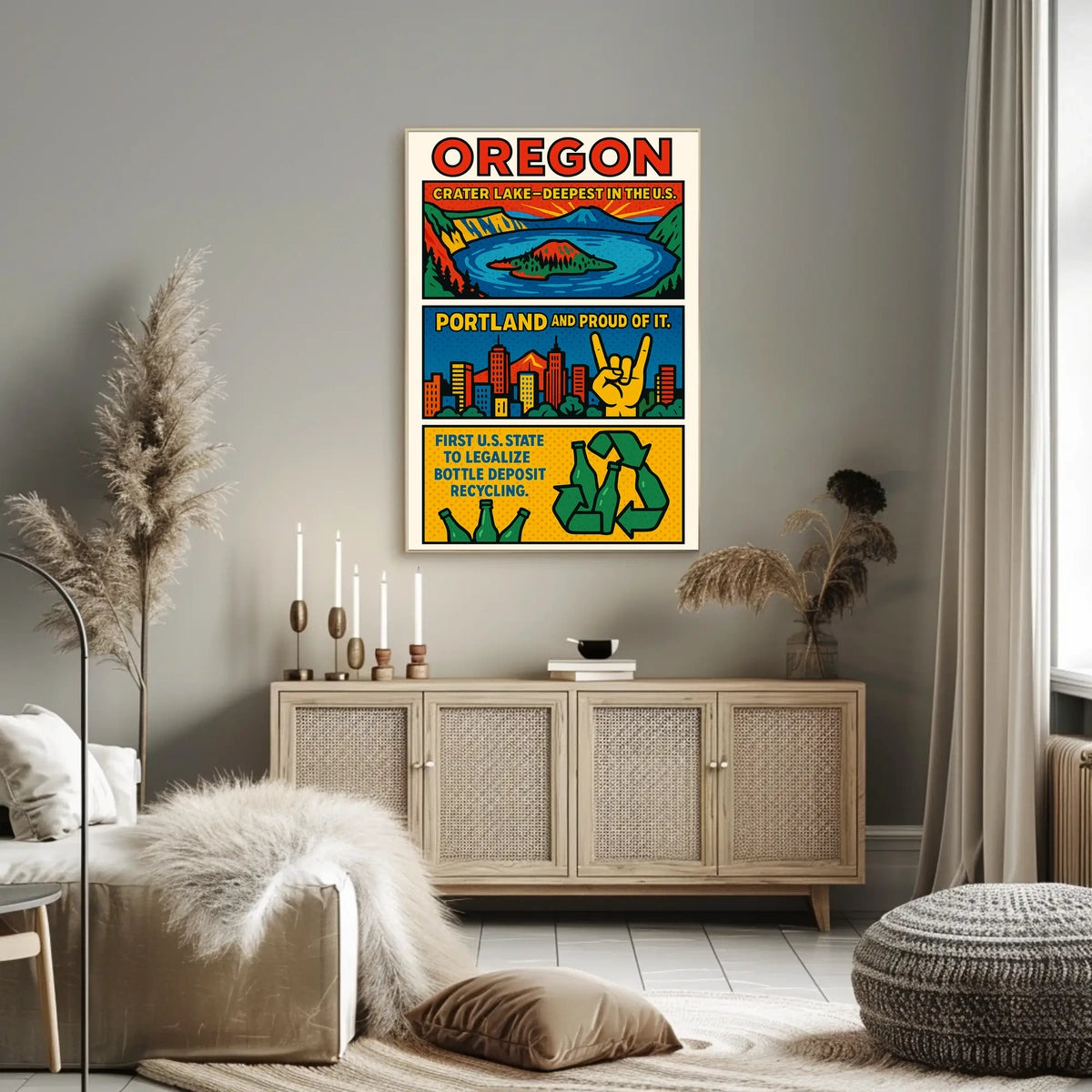 Oregon Pioneering Bottle Deposit Poster
