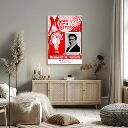 Herbert A. Taylor Magic Show Vintage Theatrical Poster