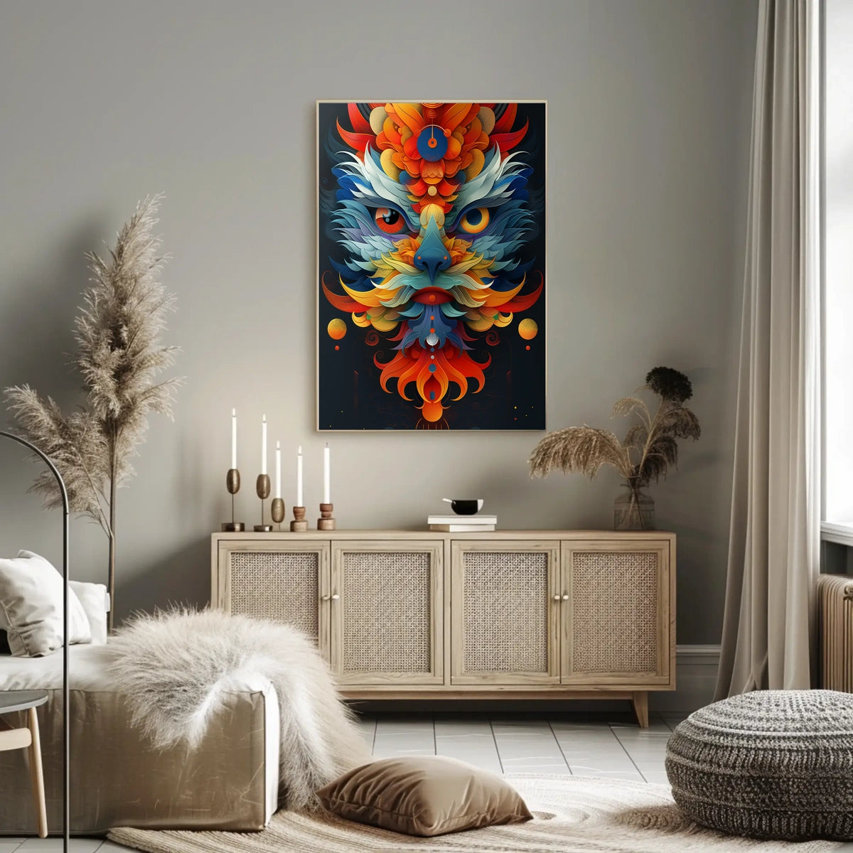 Vibrant Abstract Beast Abstract Poster