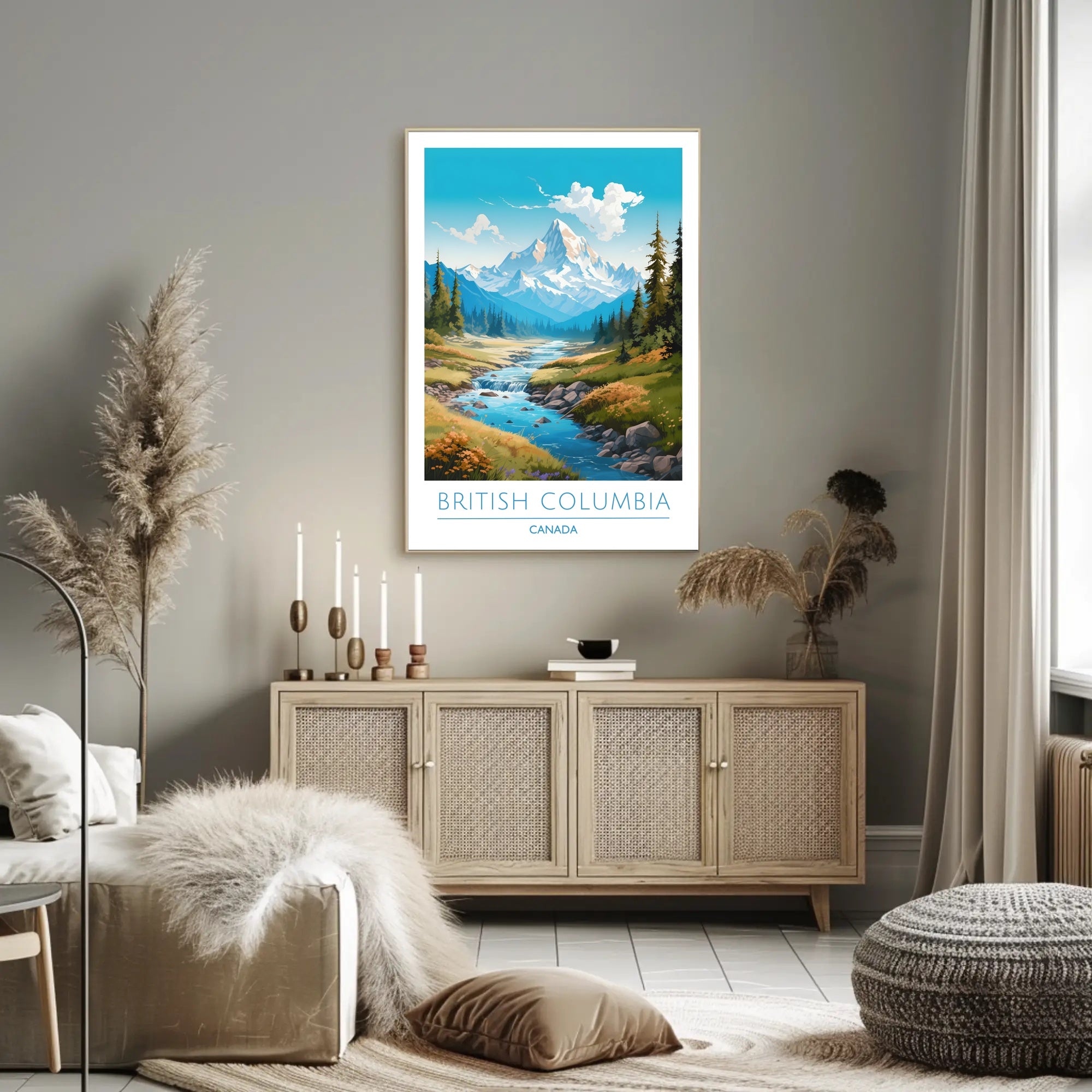 Serene Mountain Wilderness Travel Poster